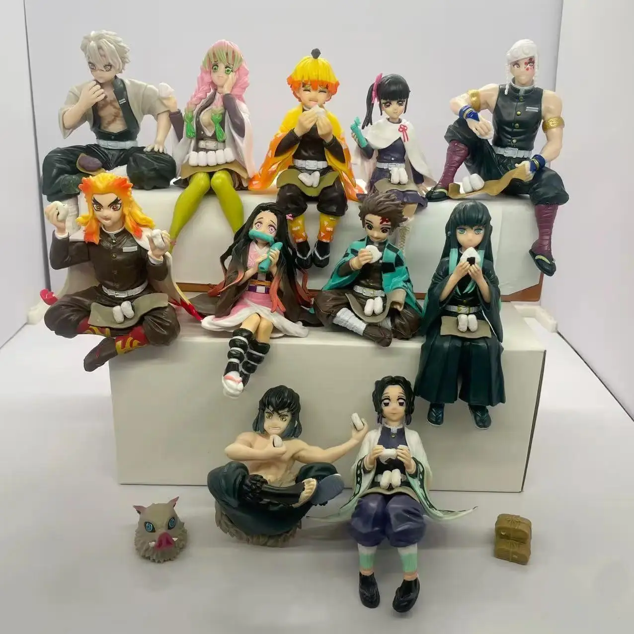 S Anime Demon Slayer Action Figures Tanjirou Tomioka GiyuuZenitsu Kochou Nezuko Anime Figure Collect Kid Doll Toys for Children