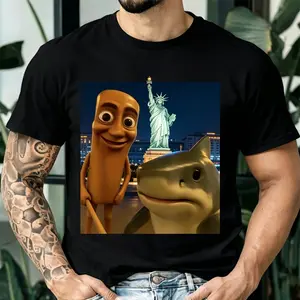 100% Cotton Funny tung tung tung sahur tralalero tralala selfie brainrot T-Shirt