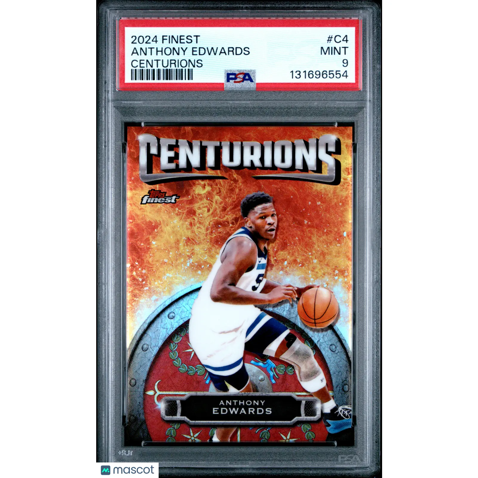 2024 Topps Finest Centurions #C4 Anthony Edwards Timbewolves PSA 9 MINT