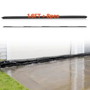 Flood Barrier Kit, 8 Pack, 1.6 By 1.4 Feet Flood Bags Activated By Water, Reusable Water-Absorbent Barrier, Sandless Sandbags For Blocking Flooding, Home Doorways Basements Garages, Easy Deployment And Storage