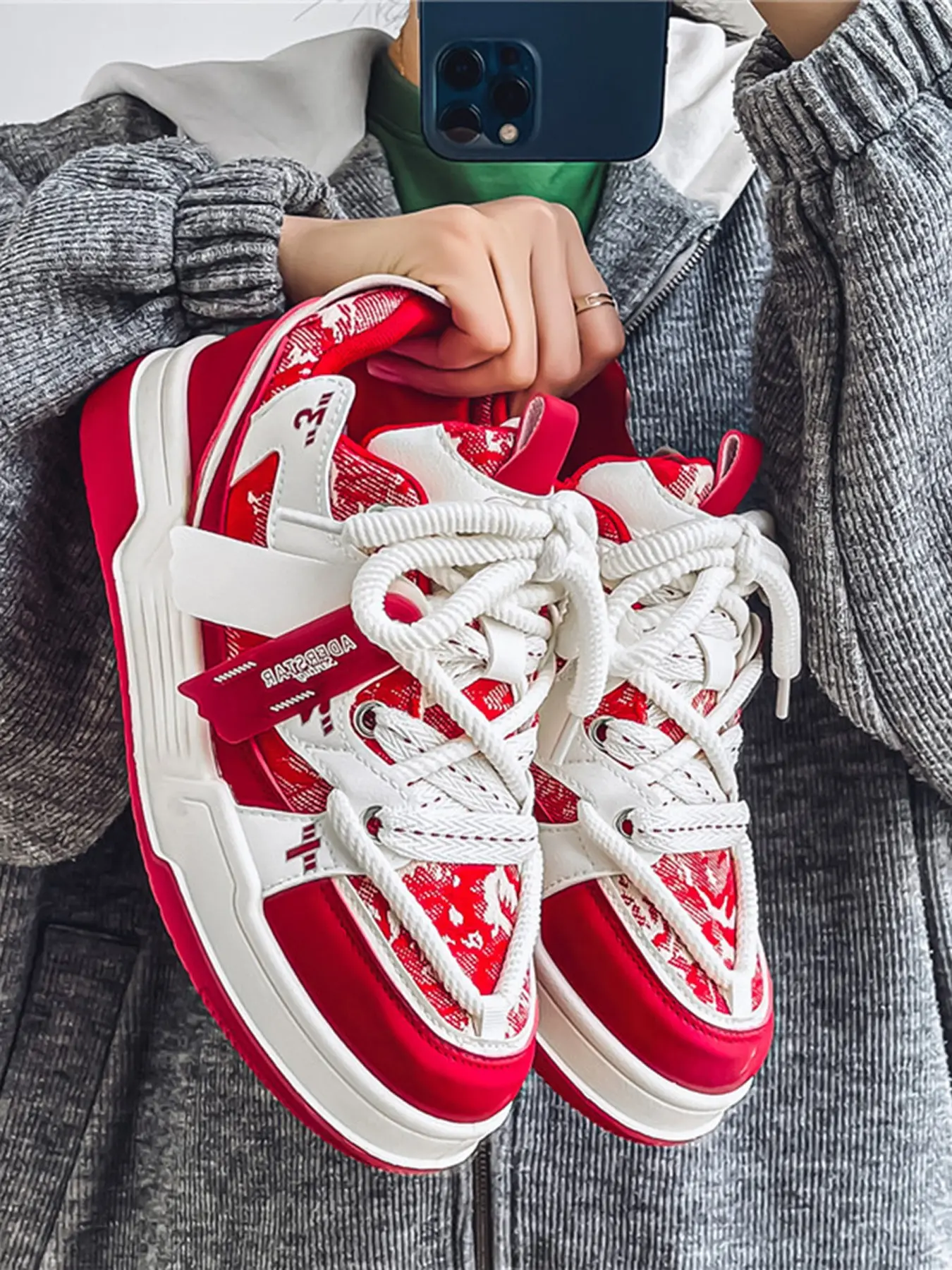 Men's Leather Thick Sole Skate Shoes, Footwear Sneakers, Thick Soled Sneakers, Comfortable Trendy Casual Sneakers, Height Increasing Urban Style, Spring 2026 New Arrival