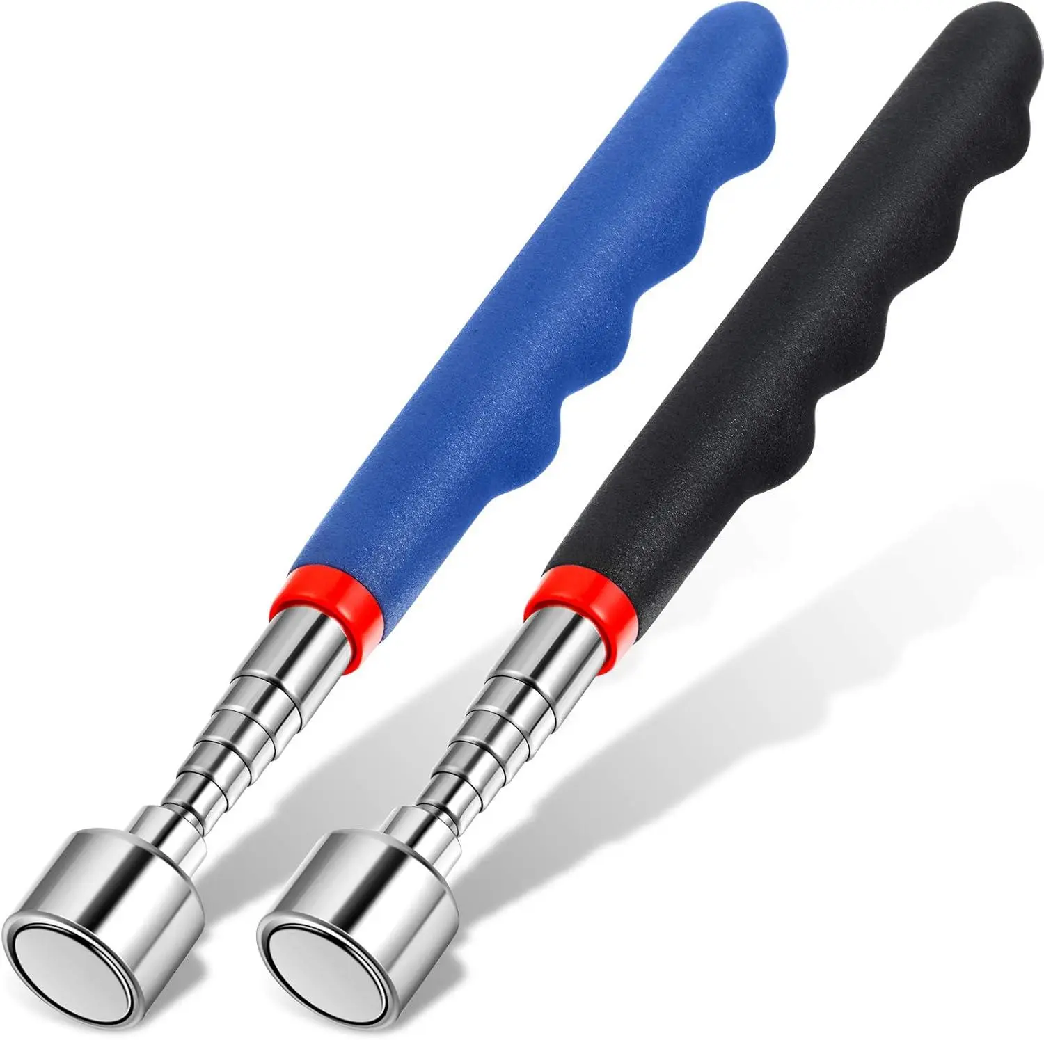 Telescoping Magnetic Pickup Tool - 20 Lbs Capacity, 30 Inch Extendable Stick, Perfect Gadget for Men - Ideal Gift for Birthdays, Father's Day, Christmas (Blue & Black, 2 Pack) by Patelai