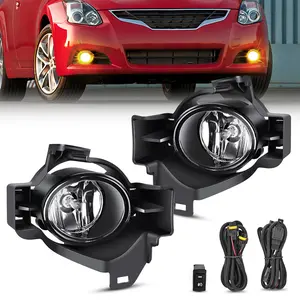 Nilight Fog Light Assembly Compatible with 2010 2011 2012 Nissan Altima with Clear Lens Lamps Replacement H11 12V 55W Bulbs