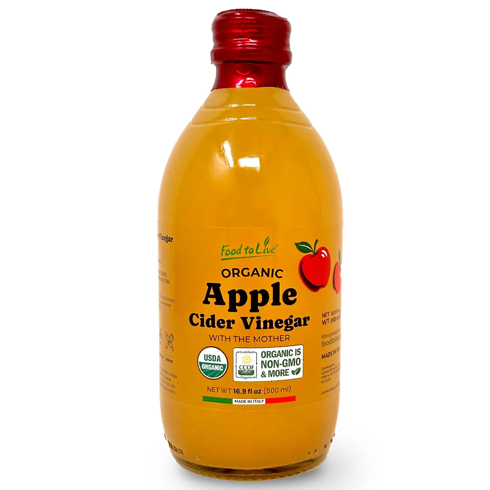 Organic Apple Cider Vinegar, 500 ml - by Food to Live Organic Apple Cider Vinegar, 500 ml - by Food to Live
