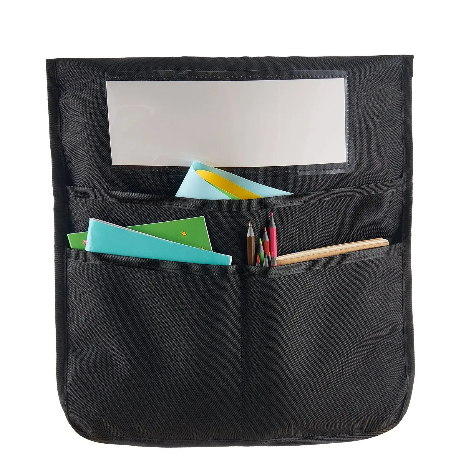 【SummerFinds】VEVOR Classroom Chair Pockets, 12-Pack 18x20in Chairback Buddy with Name Tag, Desk Organizer Tidy for Kids, Stationery Office Supplies & Office Accessories Organizer (Black), Office Supply Organizer