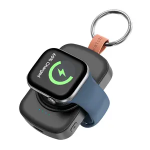 Portable Charger for Apple Watch, Smart Watch Charger, 1800mAh with Keychain Travel Charger for Apple Watch Series 11/10/9/8/7/6/5/4/3/2/1/SE/Ultra/Ultra 2,Magnetic Fast Charging (Black)