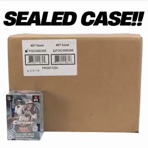[SEALED CASE] 40x 2025 Topps Chrome Blaster Box - Sports Football Trading Card Collectibles Value Box
