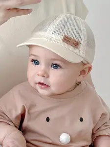 Baby Hat Summer Mesh Baseball Cap, Cute Super Adorable Sun Protection Hat, Outdoor Travel Party Suitable for 6-24 Months Newborn Toddler Hats Baby Boys Girls, Polyester Cap