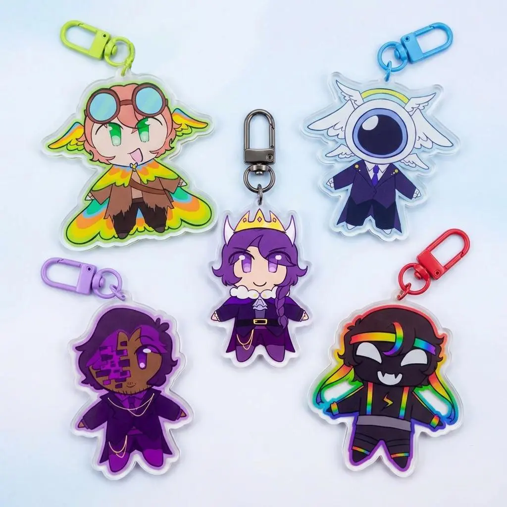 YT portable universe & lifesteal smp clear acrylic keychains