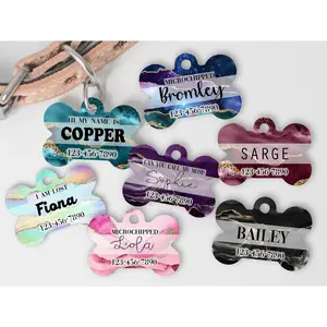 Agate Personalized Dog Collar Tags