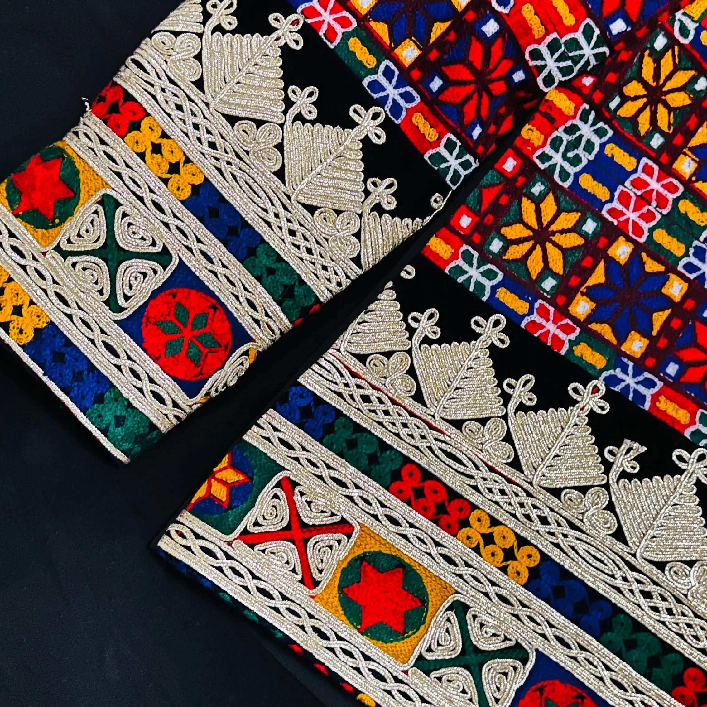 سرپتلوني/ افغان خامکي کورتۍ Afghan Women's Cotton Coats with Churma Embroidery Floral Jackets
