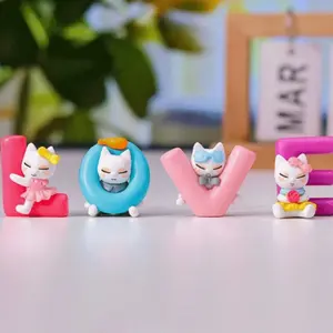 Cute Love Theme Cat Car Dashboard Decor Set, Car Interior Decoration, Home Decoration, Mini Landscape Ornaments, Couple Gift, Multi-Purpose Use, Car Accessories, Car Interior Accessory