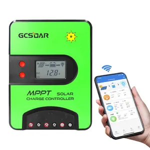 GCSOAR MPPT Solar Charge Controller 40A 12V 24V Auto Max PV 100V Built-in Bluetooth Module via APP Remote Control Solar Panel Charger Regulator for Gel Sealed Flooded AGM LiFePO4