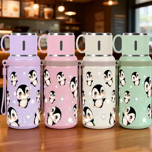 1pc 20oz Stainless Steel Tumbler Cute Penguin Snowflake Winter Design Stainless Steel Cup Suitable for gifts for friends, colleagues and relatives, Suitable for Sports, Fitness, Outdoor Travel Outdoor Durable Lar