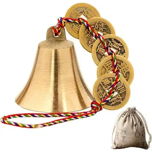 Feng Shui Bell for Wealth Safe Peace Success, Feng Shui Element Door Chime or Home Decor