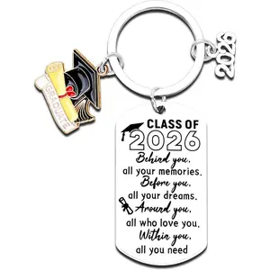 2026 Graduation Gifts for Him Her - Class of 2026 Graduation Keychain, Inspirational Gifts for College Middle High School Student Boys Girls