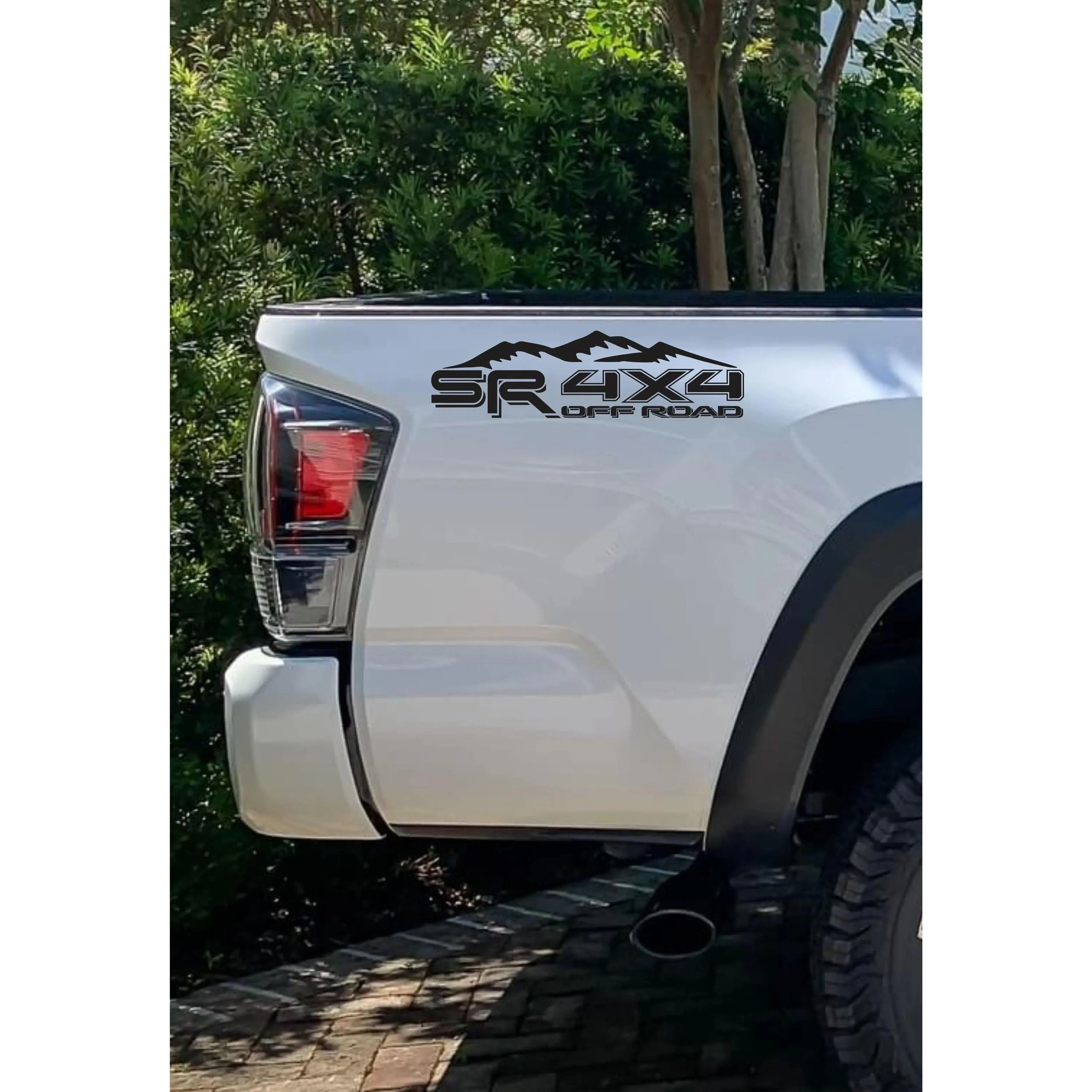 SR Off Road Mountain Decal, SR 4X4,Toyota Tacoma, Tundra, Decals, Stickers, Bedsides Decal Sticker, Truck bedside decals set of 2 Mountain