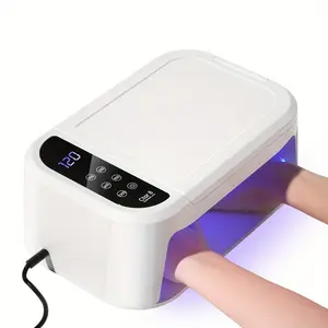 [US Plug]1pc LED Hand Pillow Light Therapy Lamp UV Glue Dryer, Fast Nail Dryer Nail Polish Curing UV Lamp With 5 Timers For Finger Nails, Toe Nails Salon