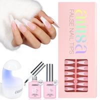 Long Coffin- Sheer pink