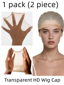 HD Invisible Wig Caps for Women Men, Ultra Stretchy Thin Stocking, Sheer Breathable Nylon, Comfortable for Lace Front Wig, One Size Fits All,2-10bag(2pcs/bag))