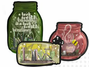 Glow Jars Sticker Set – Holographic Vinyl Ethereal Stickers