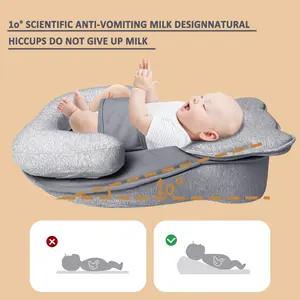 Anti Overflow And Choking Milk Pillow, Newborn Pillow, Baby Feeding Tool, Nursing Pillow, Lying Down And Feeding Baby, Anti Spitting Milk Slope Pad
