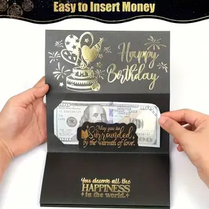 Birthday Cash Gift Envelope, Surprise Money Wallet for Men and Women, Cartoon Birthday Card, Fantasy Theme, Creative Cash Gift Pouch