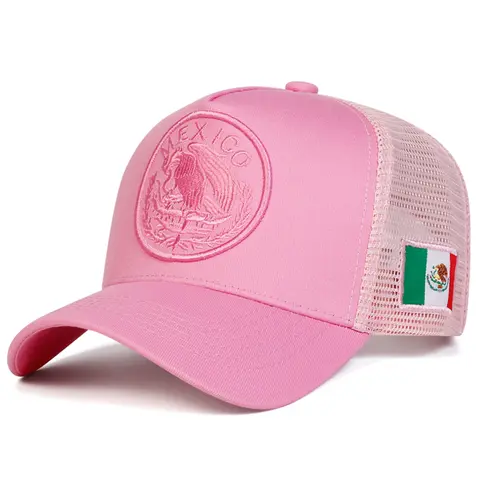 Mexico Flag Design Embroidered Fitted Baseball Cap, Casual Outdoor Sports Hat for Men & Women, Adjustable Sun Protection Cap for Daily Wear, Mexican Pride Hat, Patriotic Sports Hat