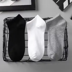 Men’s low-cut solid-color casual socks — Men’s underwear & socks collection. Pair with outfits; one pair is included as a random gift upon ordering.
