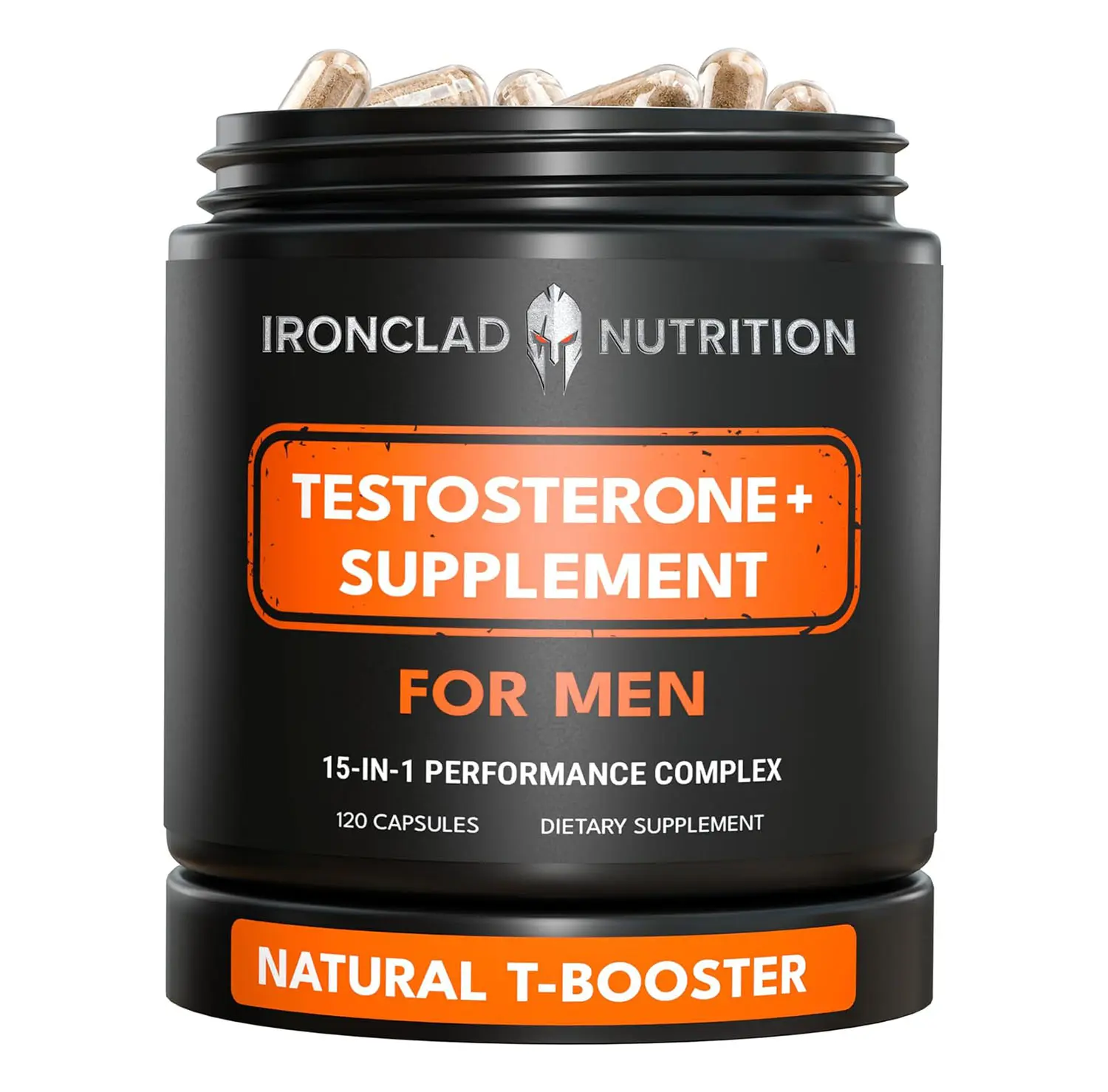 Advanced Testosterone Supplement for Men - 15-in-1 Natural Complex for Vitality, Energy & Strength with Tongkat Ali, Ashwagandha, Shilajit, Fenugreek - 1 Month Supply