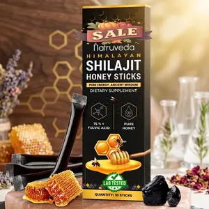 Organic Saffron Infused Shilajit Honey Sticks – Raw Honey & Himalayan Shilajit for Stamina, Performance & Natural Energy Boost