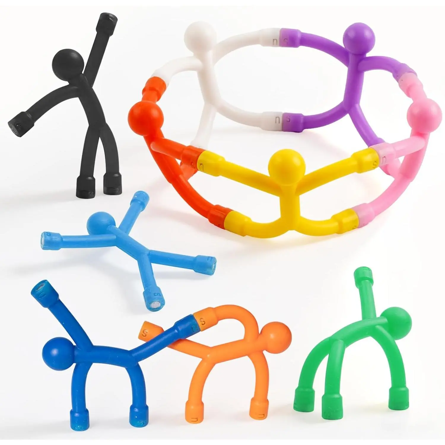 10PCS Magnetic People, Magnetic Push Pins, Colorful Magnet Men, Decorative Magnets for Adults, Magnets for Bulletin Board, Maps, Posters, Locker, Office