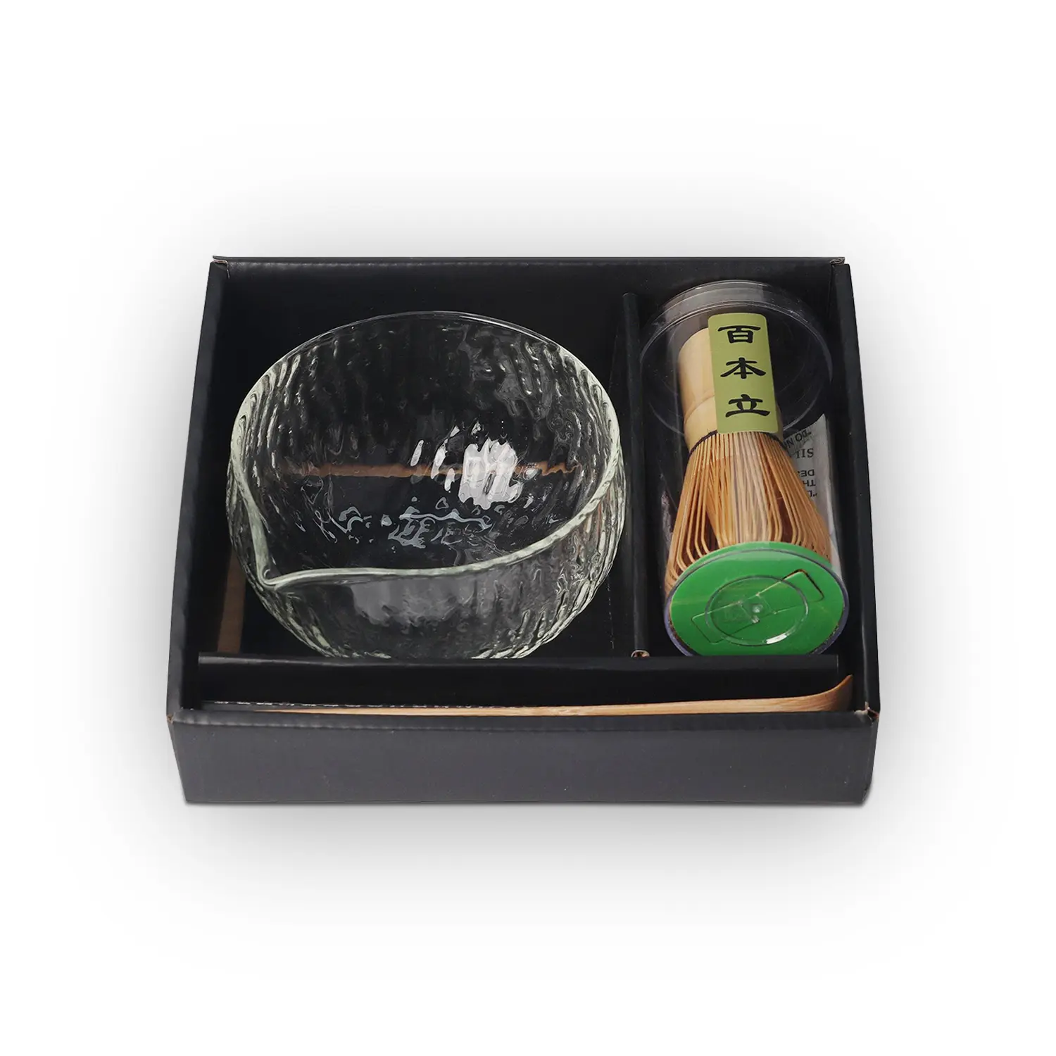 Matcha Set - Glass Matcha Latte Bowl With Whisk and Scoop