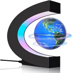 Magnetic Levitating Floating Globe with LED Lights Cool Tech Gadgets World Globe Lamp for Men Father Teenage Boys Girls Birthday Gifts Office Home Desk Decor Display