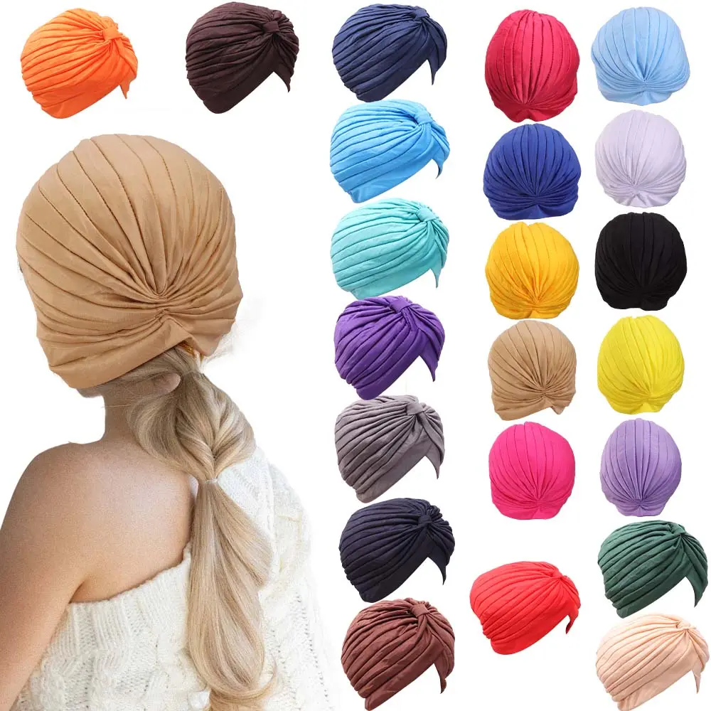 22pcs Elastic Cap for Men and Women, Comfortable and Breathable Knitted Sports Yoga Cap, Chemotherapy Cap headband hair soft scarf wrap head
