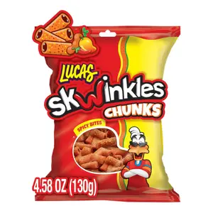 Lucas Skwinkles Sweet & Sour Mango Tamarind Chunk Candy, 4.586 oz Bag – Tangy & Fruity Chewy Snack, Perfect for Parties, Snacks & Easter Basket Treats