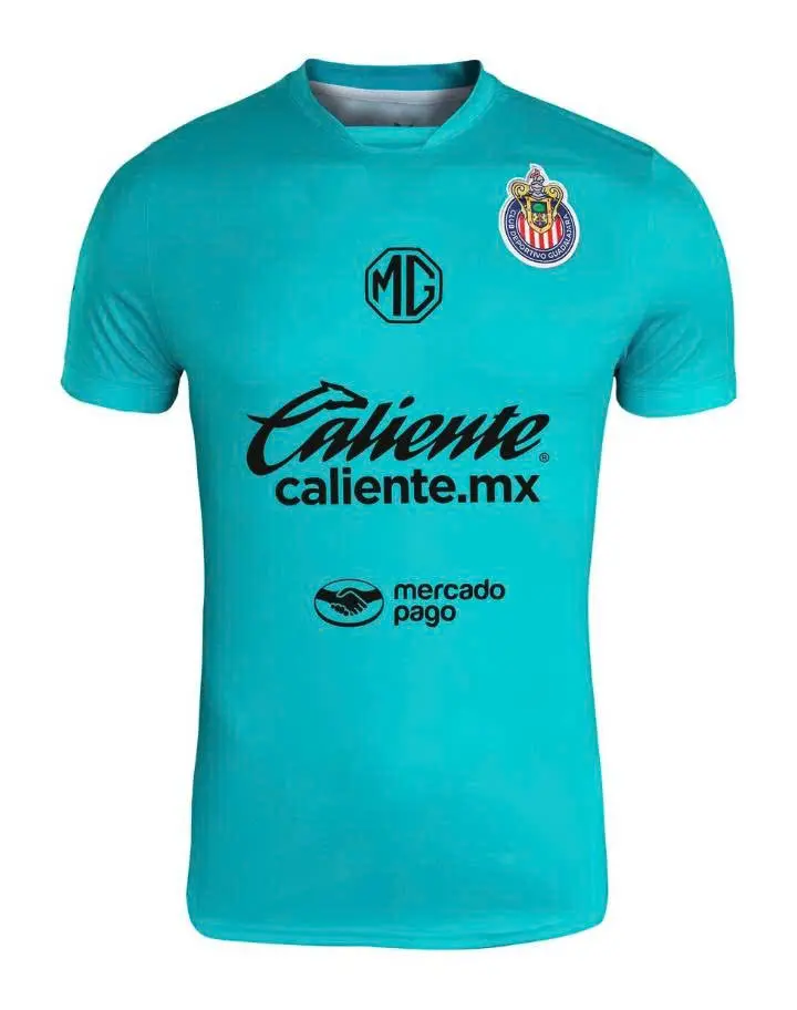 Authentic Chivas de Guadalajara 24 25 goalkeeper jersey with full logo, available for both men and women.