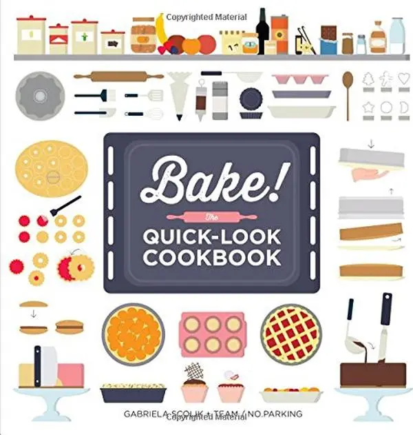 Used Bake! The Quick-Look Baking Cookbook by Gabriela Scolik, Paperback Easy Recipe Guide for Home Cooking