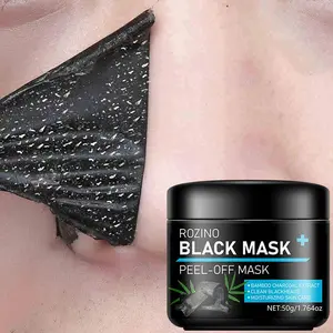 Bamboo Charcoal Blackhead Mask, 1 Box Deep Cleansing, Nourishing, Moisturizing & Smooth Facial Mask, Bamboo Charcoal Extract Facial Skin Care Product for Women & Men
