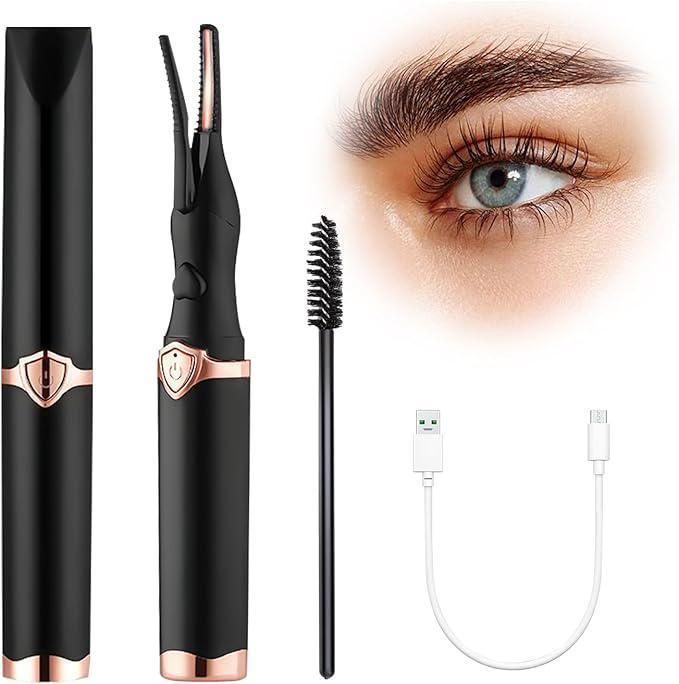 Heated Eyelash Curler, Electric Eyelash Curler Rechargeable, Portable Eyelash Curler, Mini USB Eye Lash, Quick Curling Long-Lasting, ABS Makeup Tools Gift for Women Girls Heated Eyelash Curler, Electric Eyelash Curler Rechargeable, Portable Eyelash Curler, Mini USB Eye Lash, Quick Curling Long-Lasting, ABS Makeup Tools Gift for Women Girls