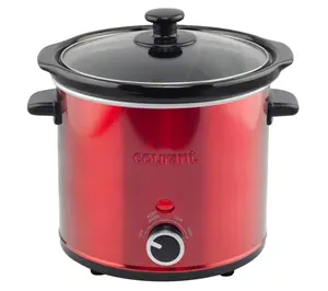 Courant 3.2 Quart Red Slow Cooker with Removabl e Ceramic Pot