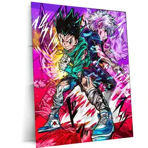 Anime Metal Poster | Gon & Killua – Hunter x Hunter Dynamic Duo Metal Poster | Anime Friendship Wall Unframe