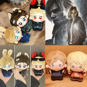 New 10cm Resident Evil Leon Scott Plush Pendnat Mini Kennedy Chris Redfield Albert Wesker Stuffed Doll Anime Toys For Kid Gifts