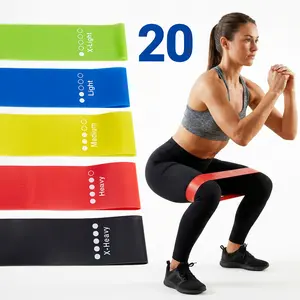 Set of 20/30 TPE Resistance Bands Set for Strength Training - Elastic Exercise Bands for Home Gym, Yoga, Physical Therapy
