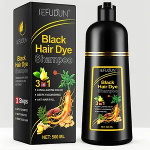 Sefudun 3in1 Hair Dye Shampoo, Hair Darkening Shampoo for &, Easy to Use, Gentle on Scalp, No Harmful Chemicals, Liquid Formula, Haircare