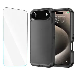 Entronix Bundle Compatible with iPhone 17 Air - Heavy Duty Case & 1 Clear Screen Protector