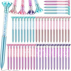 Large Diamond Ballpoint Pens Set, Colorful Crystal Rhinestone Pens, 24/48pcs Ink Pens, Perfect for Weddings Parties School Gifts