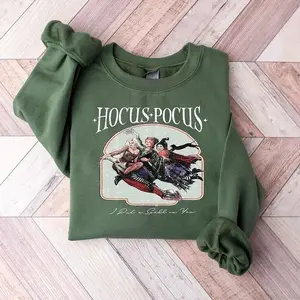 Vintage Hocus Pocus Tshirt, Hocus Pocus Sweatshirt, Sanderson Sisters Hoodie, Halloween Party Tshirt, Cute Halloween Outfit, Summerween Sweatshirt, Full Size, Full Colors, for Men, for Women