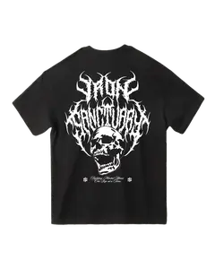 Men's Oversized Short-Sleeve Round Neck Cotton Jersey Streetwear Tee Top - Ultra-Heavyweight Casual T-Shirt with Metal Accent