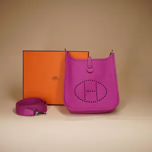 Pre-owned HERMÈS Leather Crossbody Bags HERMES Magnolia Clemence Evelyne TPM Bag